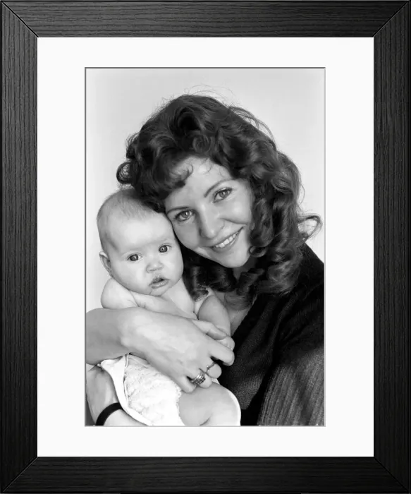 Framed Print : Mother and Child: Miss Brighton 1990'. Will little 3-month-old Tanya follow in Framed Print : Mother and Child: Miss Brighton 1990'. Will little 3-month-old Tanya follow in