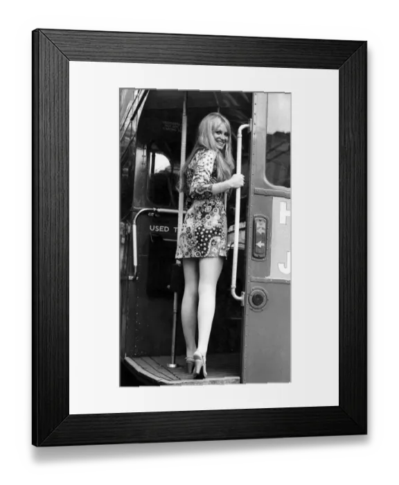Framed Print : Clothing: Fashion: Mini dress. August 1969 P005243