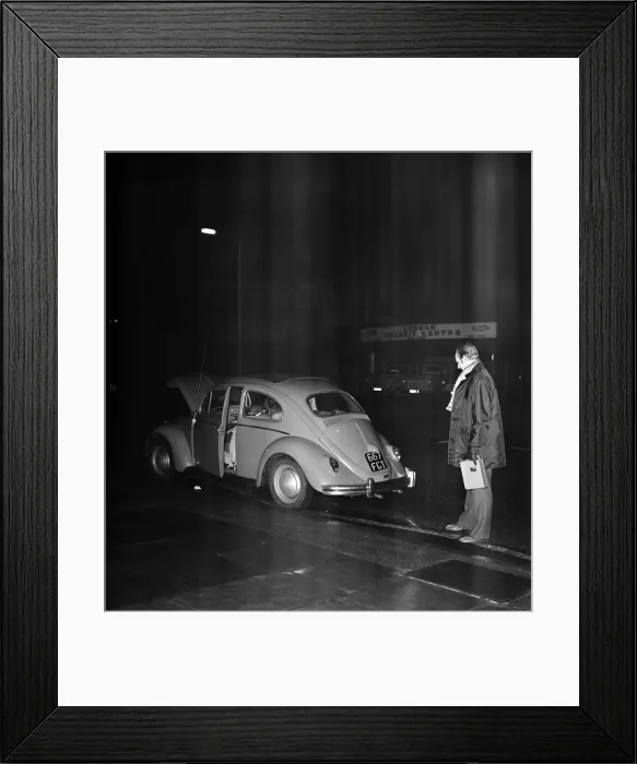 Framed Print : Bombs: Police chase V. W wanted on bomb squad list of wanted cars Framed Print : Bombs: Police chase V. W wanted on bomb squad list of wanted cars