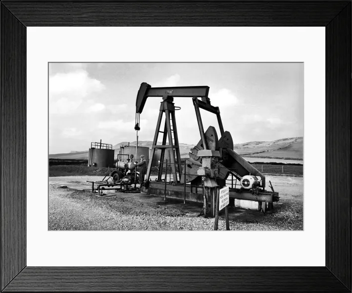 Framed Print : Oil well at Kimmeridge, near Wareham, Dorset. February 1975 75-00984-001 Framed Print : Oil well at Kimmeridge, near Wareham, Dorset. February 1975 75-00984-001