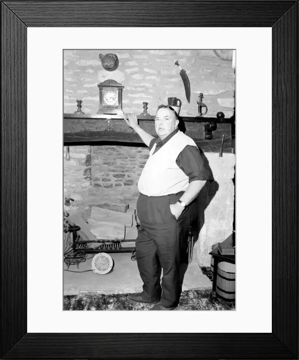 Framed Print : Farmer and his hay hay rustling. February 1975 75-00714-001 Framed Print : Farmer and his hay hay rustling. February 1975 75-00714-001