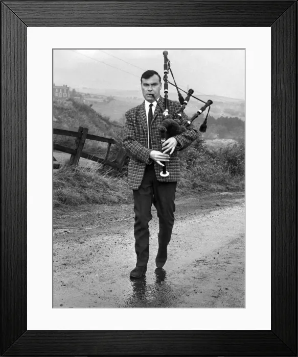 Framed Print : Musical Instruments. Bagpipes played by Douglas Holgate. October 1967 P005185 Framed Print : Musical Instruments. Bagpipes played by Douglas Holgate. October 1967 P005185