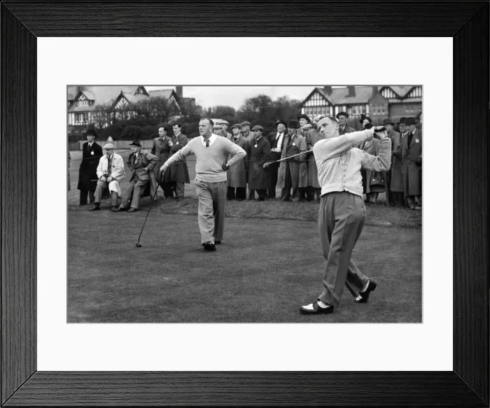 Framed Print : C. H. Ward (Little Aston) pulled this drive at the 15th. On left is R Framed Print : C. H. Ward (Little Aston) pulled this drive at the 15th. On left is R