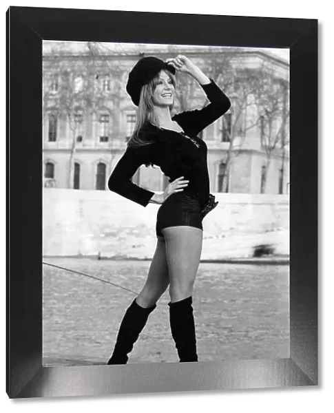 British model Vicki Hodge wearing her own shorts. January 1971 P005595