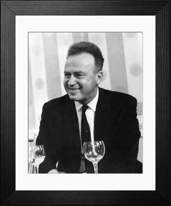Framed Print : Israeli General, Yitzhak Rabin. February 1968 P005466