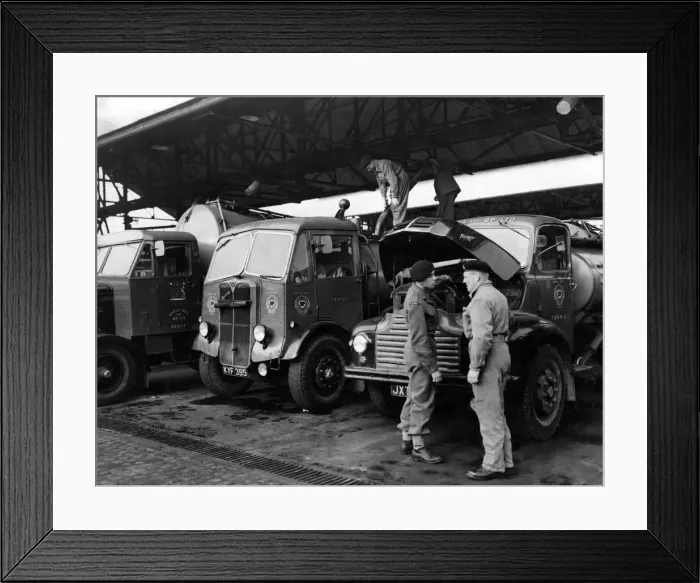 Framed Print : All Troops to the Pumps. The petrol strikers decided last night to stay out so the Troops Framed Print : All Troops to the Pumps. The petrol strikers decided last night to stay out so the Troops