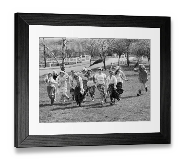 Framed Print : Wheat-Whopping Whoppers: Tail-end Tillie cops a whopper in the practice wheat-whopping