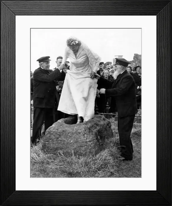 Framed Print : Margaret Allison did not stumble over the wedding stone Framed Print : Margaret Allison did not stumble over the wedding stone
