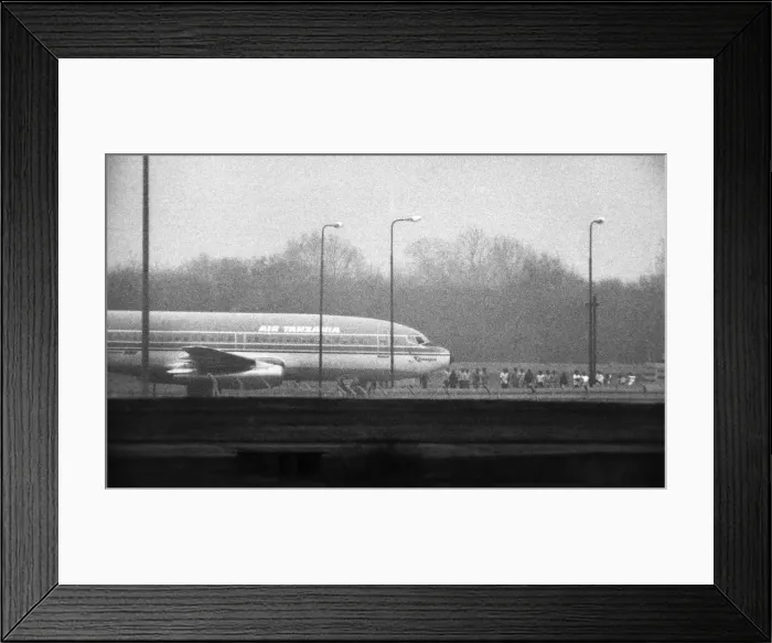 Framed Print : Stansted Hi-Jack over: Three days of tension for passengers aboard an Air Tanzania 737 Framed Print : Stansted Hi-Jack over: Three days of tension for passengers aboard an Air Tanzania 737