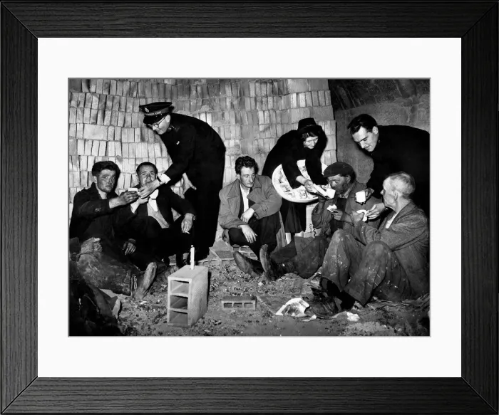 Framed Print : Salvation Army at Harpurhey Brick Works. September 1956 P005431 Framed Print : Salvation Army at Harpurhey Brick Works. September 1956 P005431