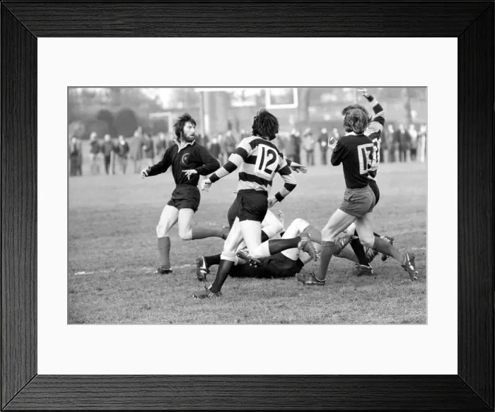 Framed Print : Rugby: The rugby union match. Saracens vs. Cardiff. February 1975 75-01042-007 Framed Print : Rugby: The rugby union match. Saracens vs. Cardiff. February 1975 75-01042-007