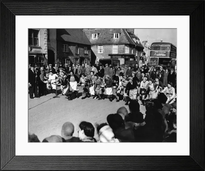 Framed Print : Pancake Race. March 1949 P005029 Framed Print : Pancake Race. March 1949 P005029