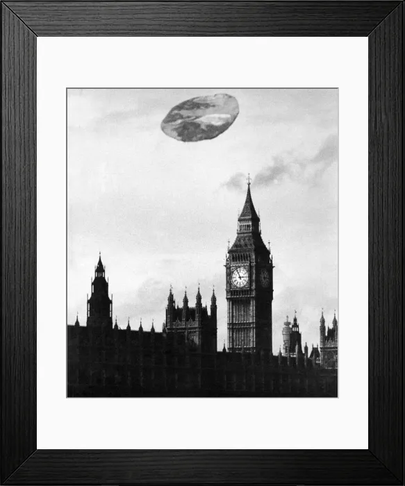 Framed Print : The Unidentified Frying Objects see over London yesterday (Monday) were pancakes Framed Print : The Unidentified Frying Objects see over London yesterday (Monday) were pancakes