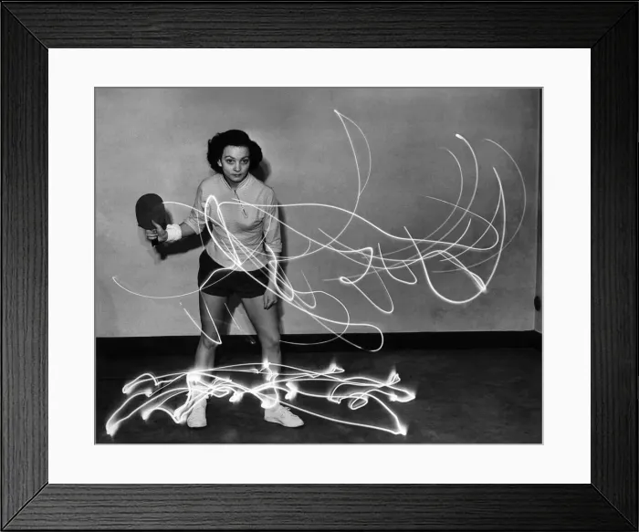 Framed Print : Rosalind Rowe. Table Tennis. April 1953 P005507