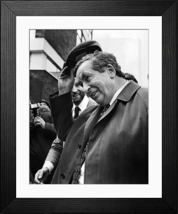 Framed Print : Labour chancellor Denis Healey. February 1983 P005500 Framed Print : Labour chancellor Denis Healey. February 1983 P005500