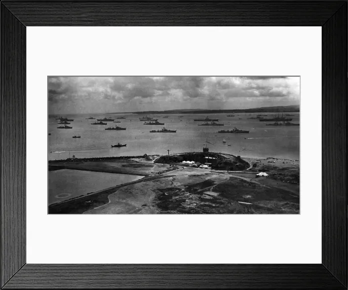 Framed Print : Riding at Anchor - and awaiting the Queen. 15 June 53. Photo shows Framed Print : Riding at Anchor - and awaiting the Queen. 15 June 53. Photo shows