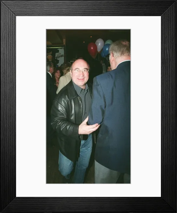 Framed Print : Bob Hoskins at the annual Sticky Fingers party July 1997