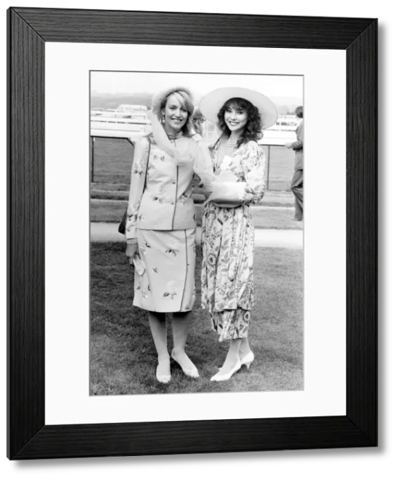 Framed Print : Jerry Hall with Maria Helvin at Ascot June 1982 Framed Print : Jerry Hall with Maria Helvin at Ascot June 1982