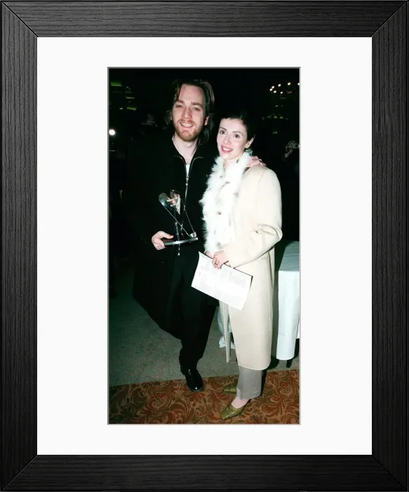 Framed Print : Ewan McGregor and wife February 1999 Arrive At the Variety club Dinner showbiz awards Framed Print : Ewan McGregor and wife February 1999 Arrive At the Variety club Dinner showbiz awards