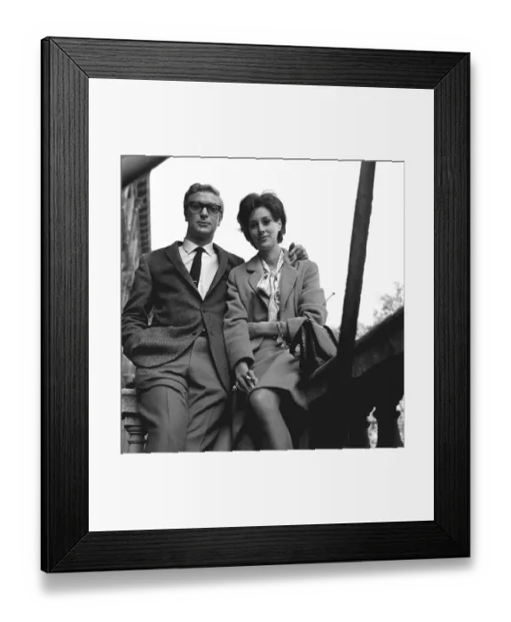 Framed Print : Michael Caine and Sue Lloyd stars of Ipcress file 1964 Framed Print : Michael Caine and Sue Lloyd stars of Ipcress file 1964