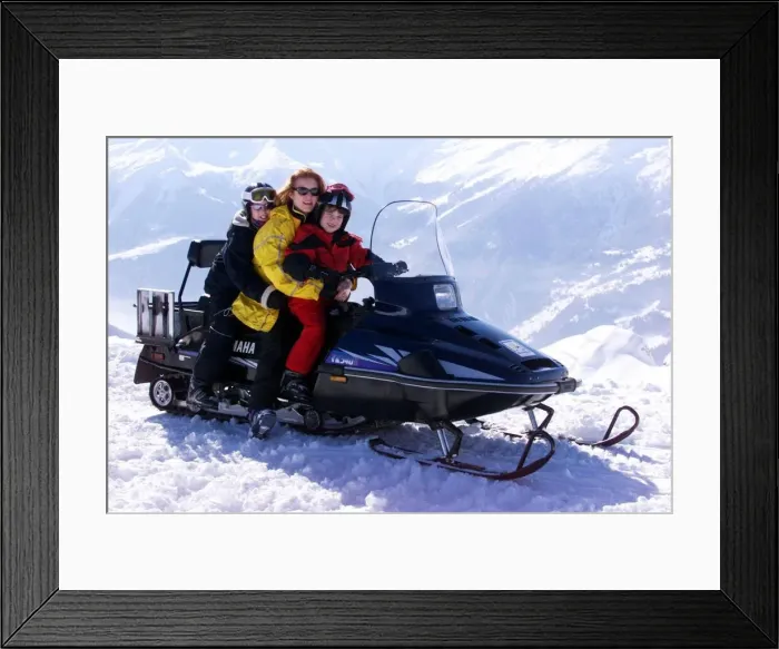 Framed Print : Duchess of York with daughters February 1999 Princess Eugenie Framed Print : Duchess of York with daughters February 1999 Princess Eugenie