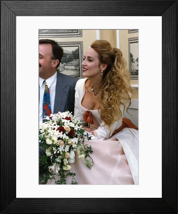 Framed Print : Jerry Hall Supermodel Dressed As Lady Hardwicke At The Chelsea Flower Show Framed Print : Jerry Hall Supermodel Dressed As Lady Hardwicke At The Chelsea Flower Show