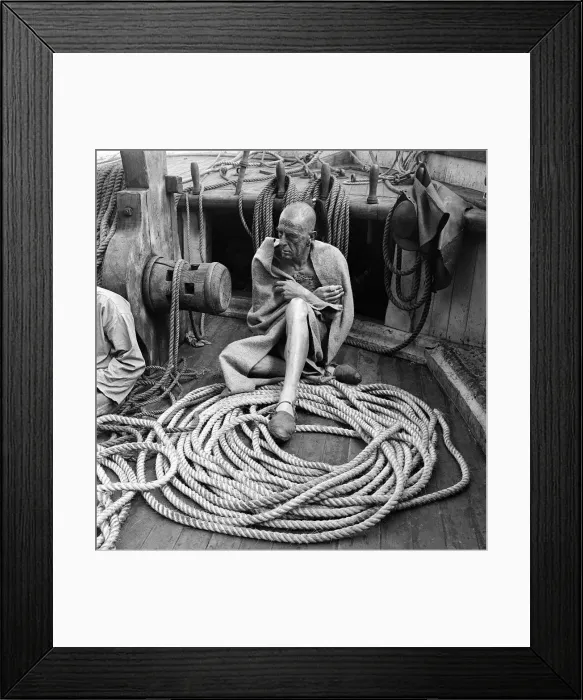 Framed Print : Moby Dick October 1954 Filming at Fishguard of Herman Melville