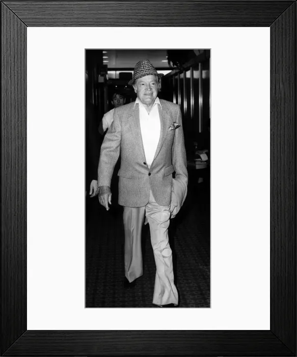 Framed Print : Bob Hope - September 1983 at the airport