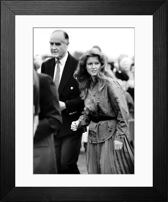 Framed Print : Major Ronald Ferguson and his daughter chat at Polo game Sarah Ferguson Framed Print : Major Ronald Ferguson and his daughter chat at Polo game Sarah Ferguson