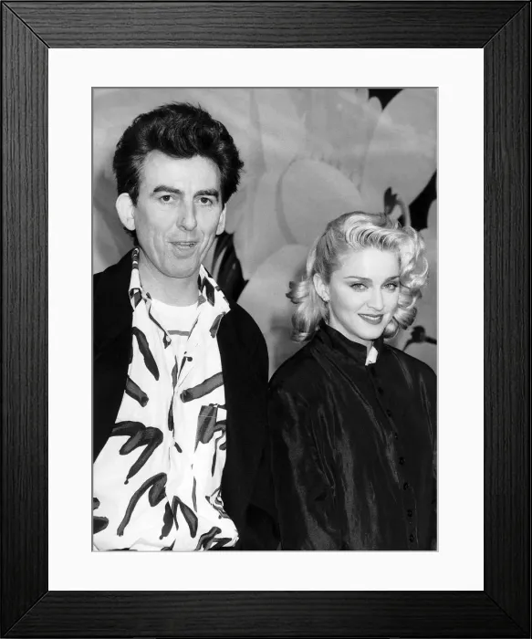 Framed Print : Madonna & George Harrison, 19th October 1986. Madonnas movie Framed Print : Madonna & George Harrison, 19th October 1986. Madonnas movie
