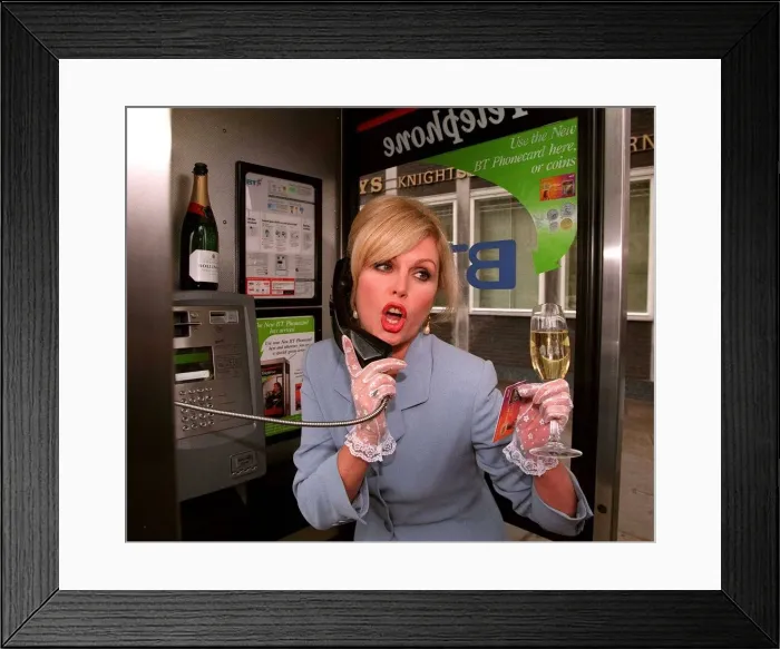 Framed Print : Joanna Lumley launches the new BT Phonecard Framed Print : Joanna Lumley launches the new BT Phonecard