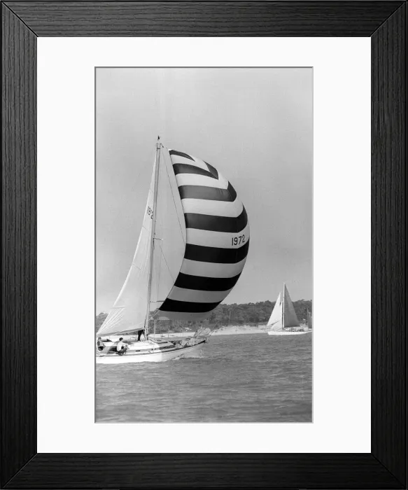 Framed Print : Yachting at Cowes Aug 1964 sail no 1972 is Daiquiri owned by J. G. Edmiston Framed Print : Yachting at Cowes Aug 1964 sail no 1972 is Daiquiri owned by J. G. Edmiston