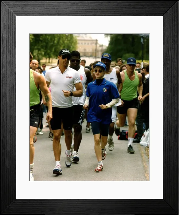 Framed Print : Madonna American rock star sets off on her Sunday morning run in Hyde Park Framed Print : Madonna American rock star sets off on her Sunday morning run in Hyde Park