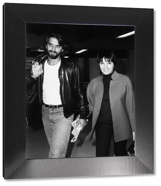 Liza Minnelli and husband Mark Gero August 1982 leave Heathrow Airport for New