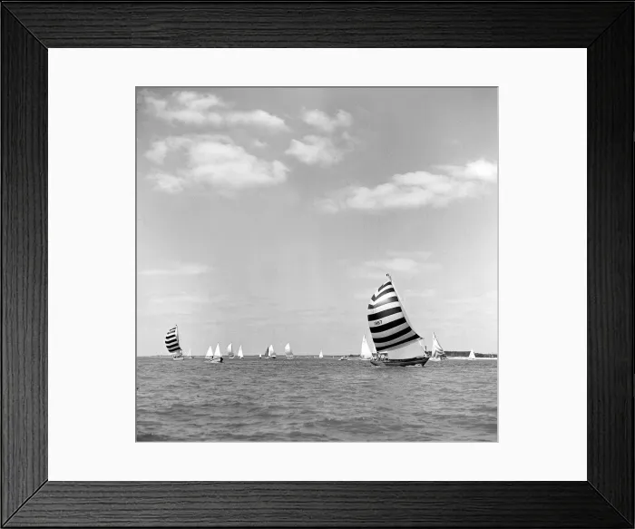 Framed Print : Yachting at Cowes Aug 1964 Framed Print : Yachting at Cowes Aug 1964