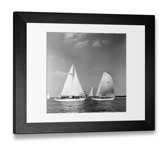Framed Print : Yachting at Cowes Aug 1964 Framed Print : Yachting at Cowes Aug 1964
