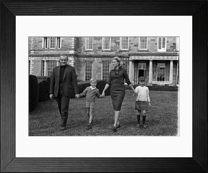Framed Print : Prince Rainier of Monaco with Princess Grace and family August 1963 Framed Print : Prince Rainier of Monaco with Princess Grace and family August 1963