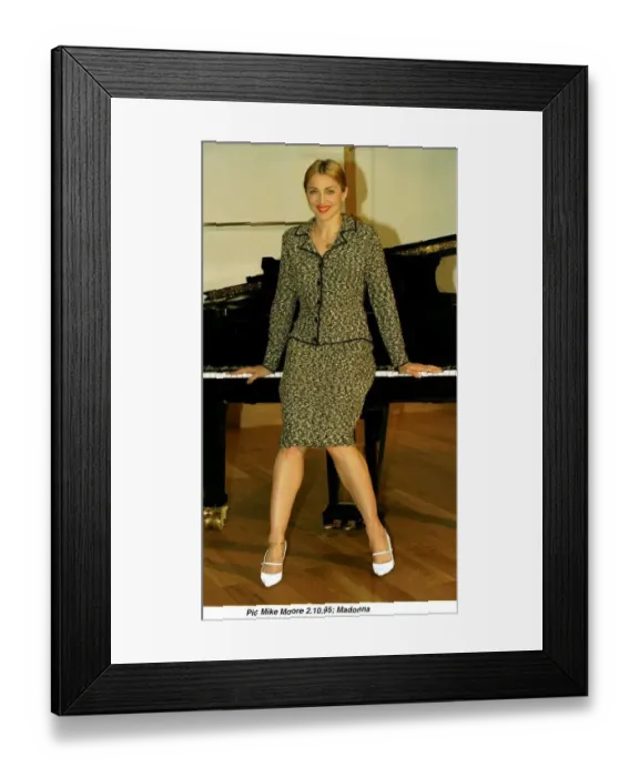 Framed Print : Madonna who will play the part of Eva Peron in the film version of the musical Evita Framed Print : Madonna who will play the part of Eva Peron in the film version of the musical Evita