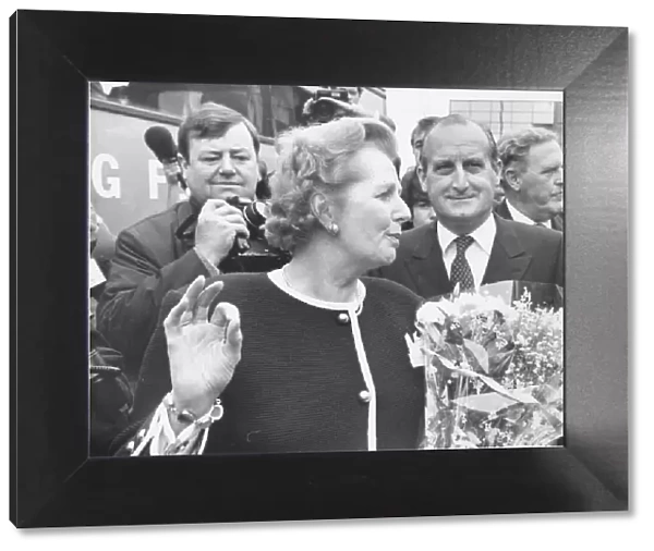 Margaret Thatcher visits the Gateshead Metrocentre with John Hall