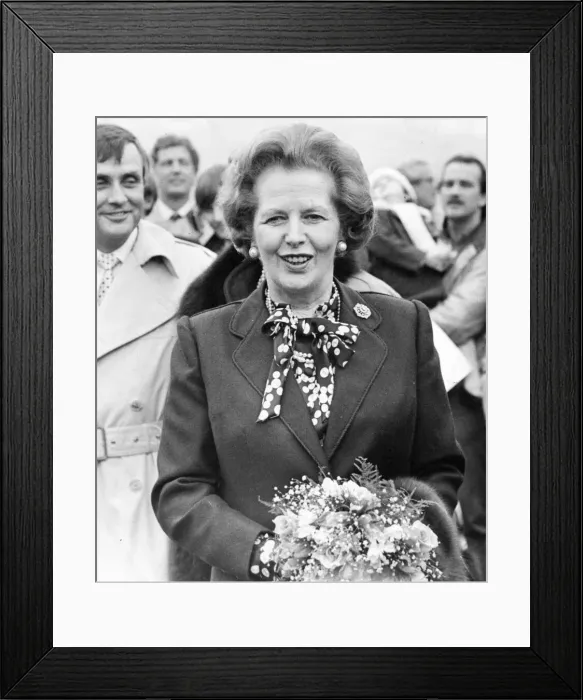 Framed Print : Margaret Thatcher visits Tyneside Framed Print : Margaret Thatcher visits Tyneside