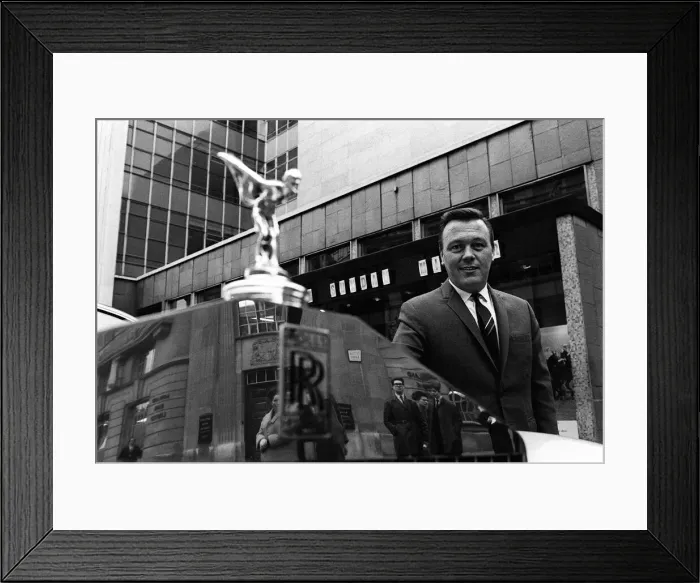 Framed Print : Matt Monro Singer with his Rolls Royce, Mar 1966 in front of Mirror building Framed Print : Matt Monro Singer with his Rolls Royce, Mar 1966 in front of Mirror building