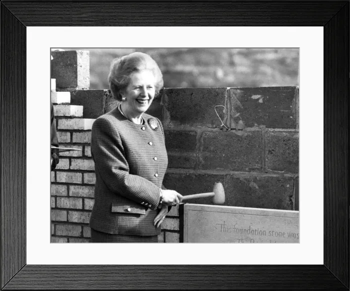 Framed Print : Margaret Thatcher at the foundation stone laying ceremony at St Peters Basin Framed Print : Margaret Thatcher at the foundation stone laying ceremony at St Peters Basin