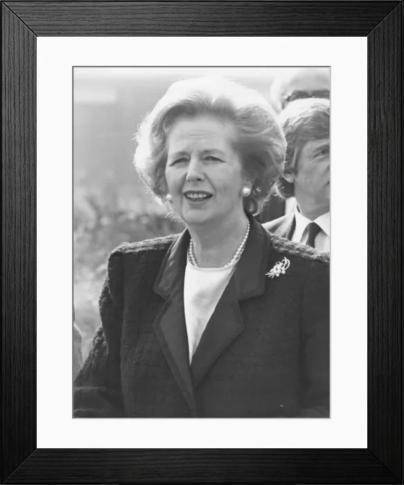 Framed Print : Margaret Thatcher views the former Britannia Steelworks site Framed Print : Margaret Thatcher views the former Britannia Steelworks site