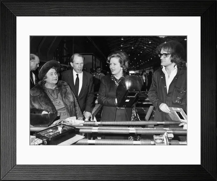 Framed Print : Margaret Thatcher visiting Gateshead NEI Power Engineering complex Framed Print : Margaret Thatcher visiting Gateshead NEI Power Engineering complex