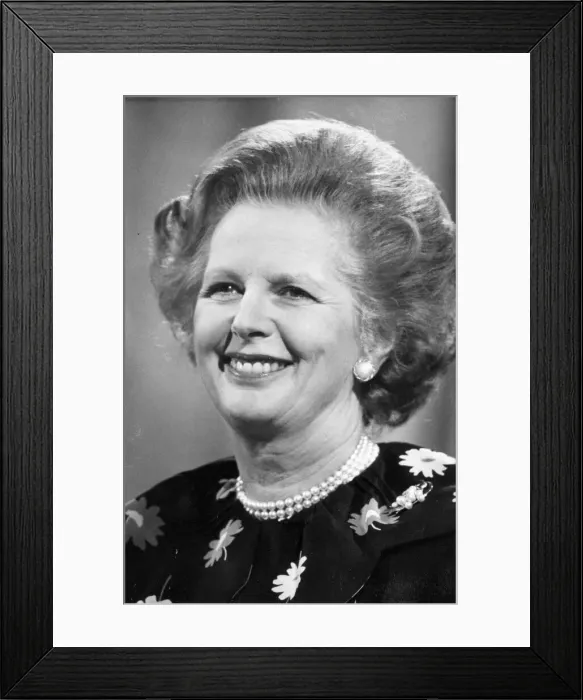 Framed Print : Margaret Thatcher giving a speech during a visit to Newcastle