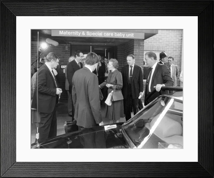 Framed Print : Margaret Thatcher visits Newcastle General Hospital Framed Print : Margaret Thatcher visits Newcastle General Hospital