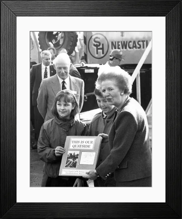 Framed Print : Margaret Thatcher at the foundation stone laying ceremony at St Peters Basin Framed Print : Margaret Thatcher at the foundation stone laying ceremony at St Peters Basin