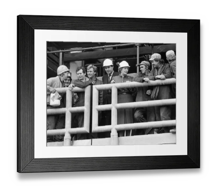 Framed Print : Margaret Thatcher visits Press Production Systems yards at Wallsend Framed Print : Margaret Thatcher visits Press Production Systems yards at Wallsend