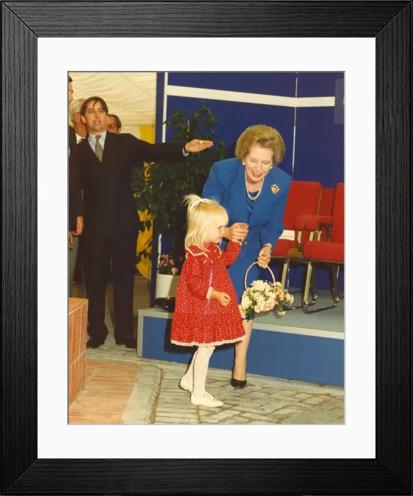 Framed Print : Margaret Thatcher at the opening of the Millicom Factory in Darlington Framed Print : Margaret Thatcher at the opening of the Millicom Factory in Darlington