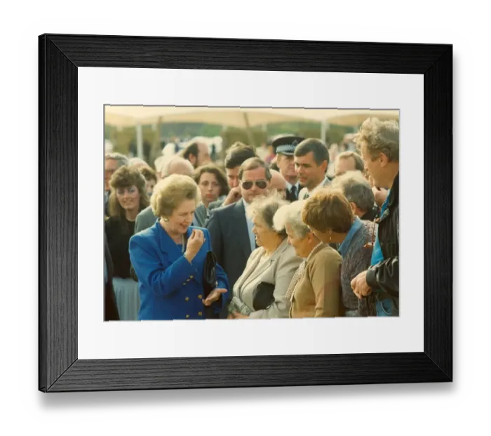 Framed Print : Margaret Thatcher at the opening of the Millicom Factory in Darlington Framed Print : Margaret Thatcher at the opening of the Millicom Factory in Darlington